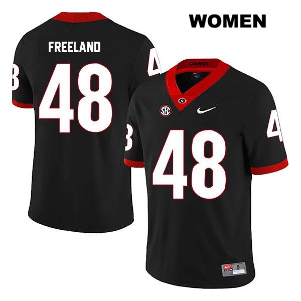 Georgia Bulldogs Women's Jarrett Freeland #48 NCAA Legend Authentic Black Nike Stitched College Football Jersey GJO2656XX